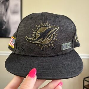Miami Dolphins NFL New Era Salute to Service Camo SnapBack Hat Team Issued